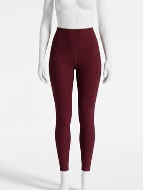 American Eagle Outfitters High-Waist Burgundy Leggings